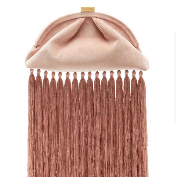 Zimmermann Handbags - ZIMMERMANN velvet fringe pouch in pink